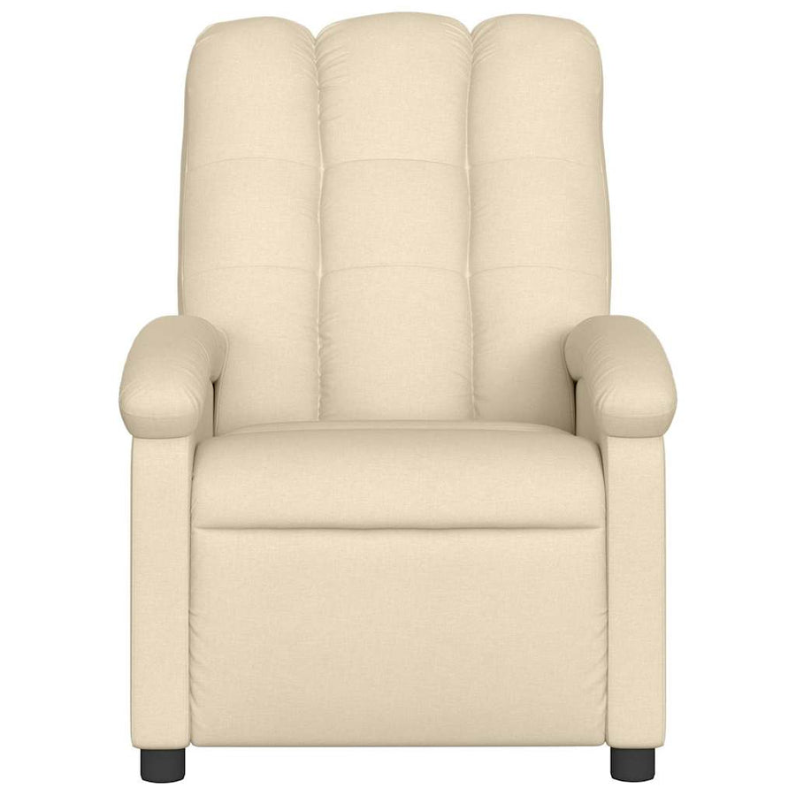 Massagestoel met crèmekleurige stof