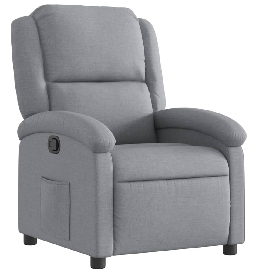 Relaxfauteuil lichtgrijze stof