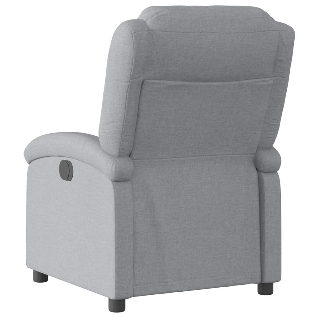 Relaxfauteuil lichtgrijze stof