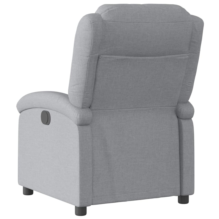 Relaxfauteuil lichtgrijze stof