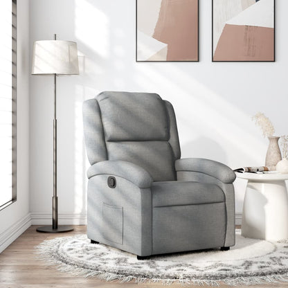 Relaxfauteuil lichtgrijze stof