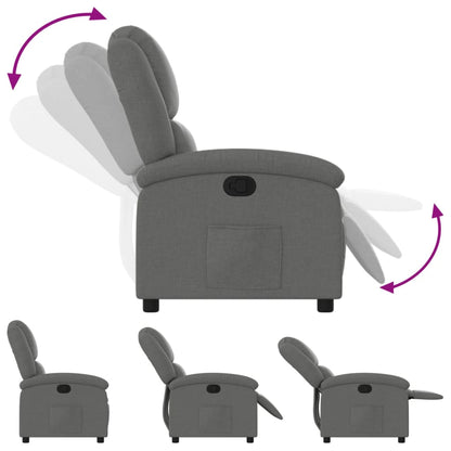 Relaxfauteuil donkergrijze stof