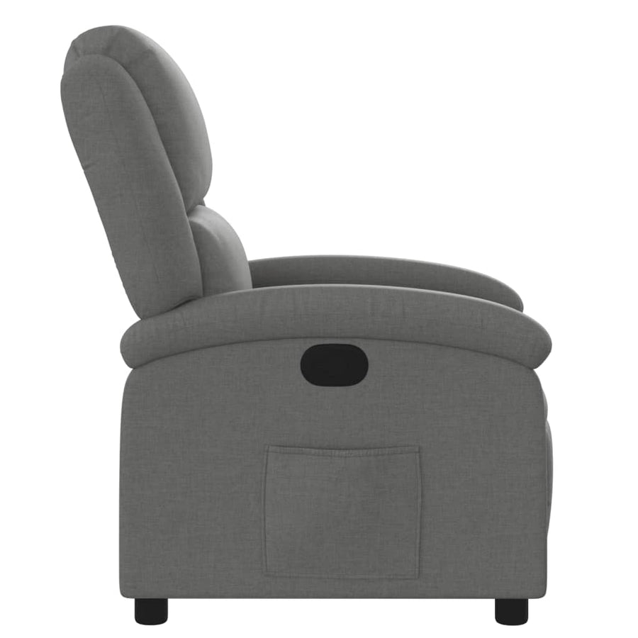 Relaxfauteuil donkergrijze stof