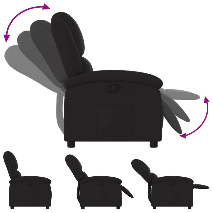 Relaxfauteuil Zwarte Stof