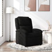 Relaxfauteuil zwarte stof handmatig