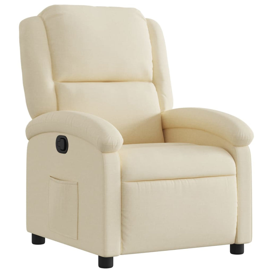 Relaxfauteuil crème stof