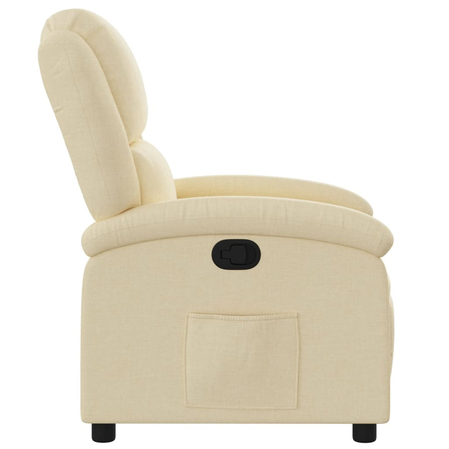 Relaxfauteuil crème stof