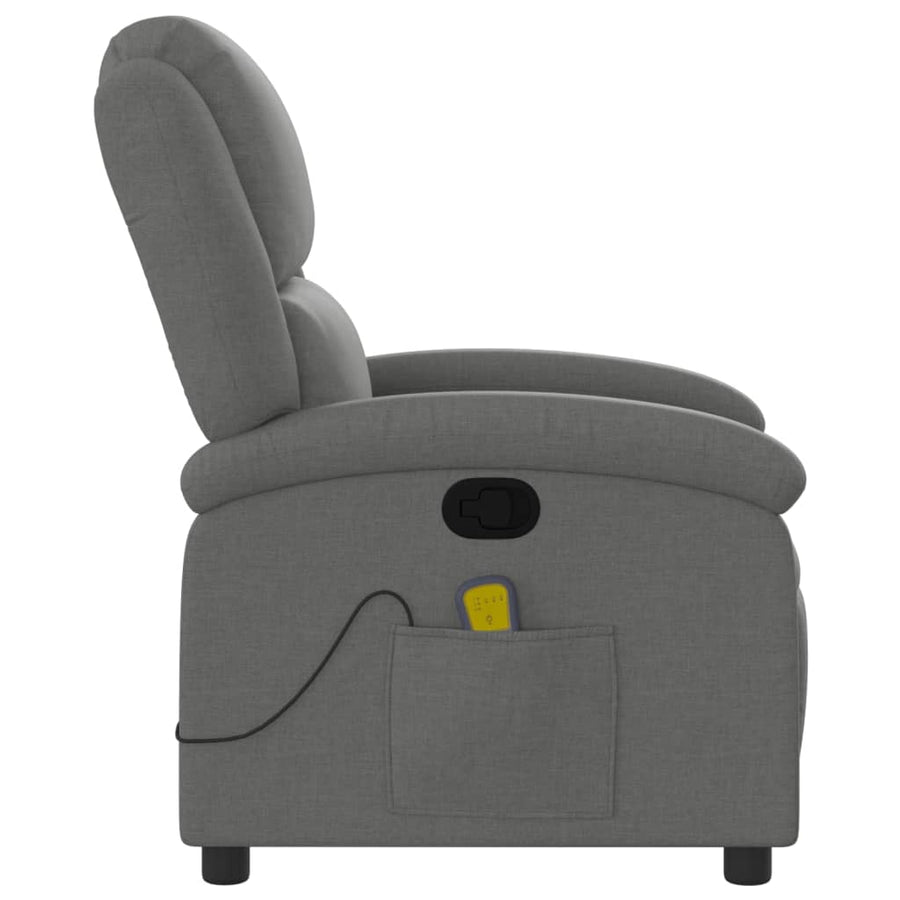 Massagestoel Donkergrijze Stof