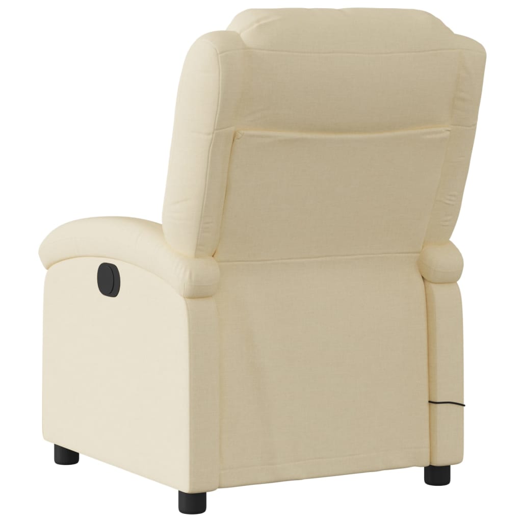 Massagestoel met crèmekleurige stof