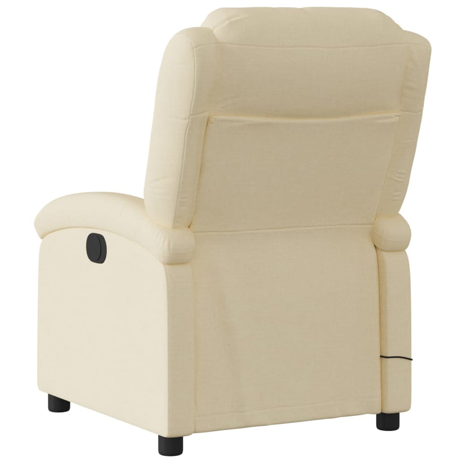 Massagestoel met crèmekleurige stof