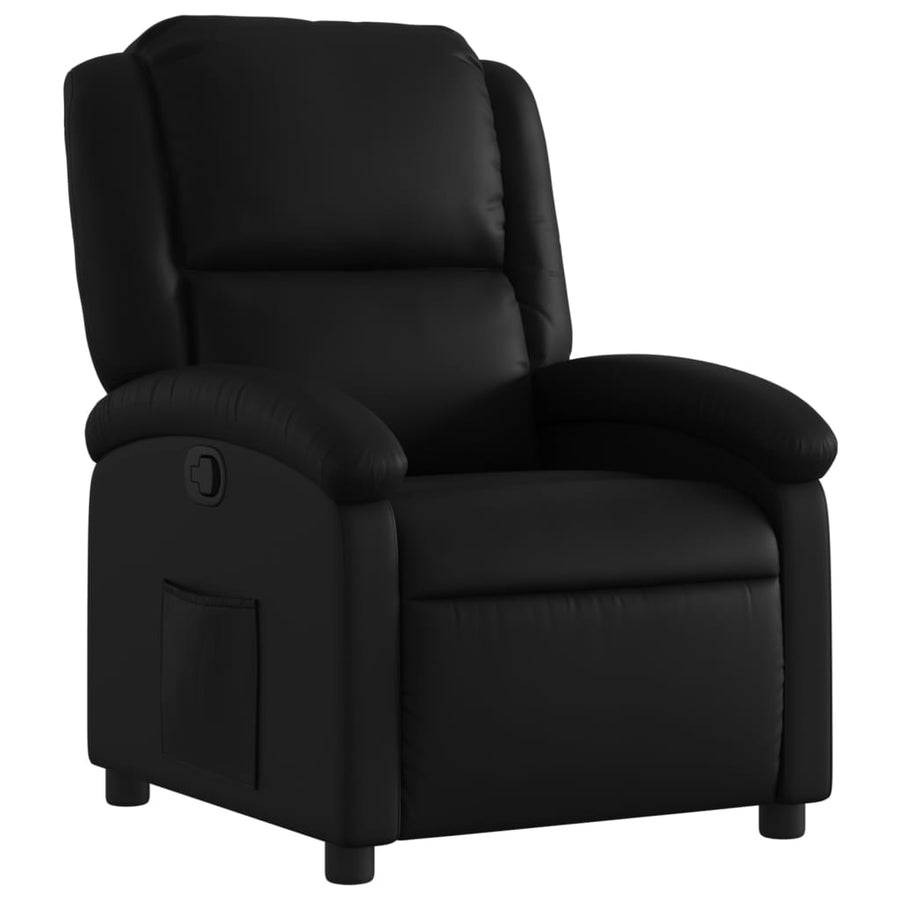 Relaxfauteuil zwart kunstleer