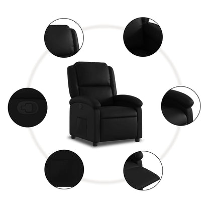 Relaxfauteuil zwart kunstleer