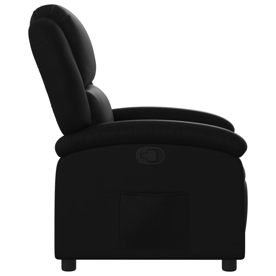 Relaxfauteuil zwart kunstleer