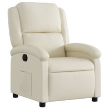 Relaxfauteuil crèmekleurig kunstleer