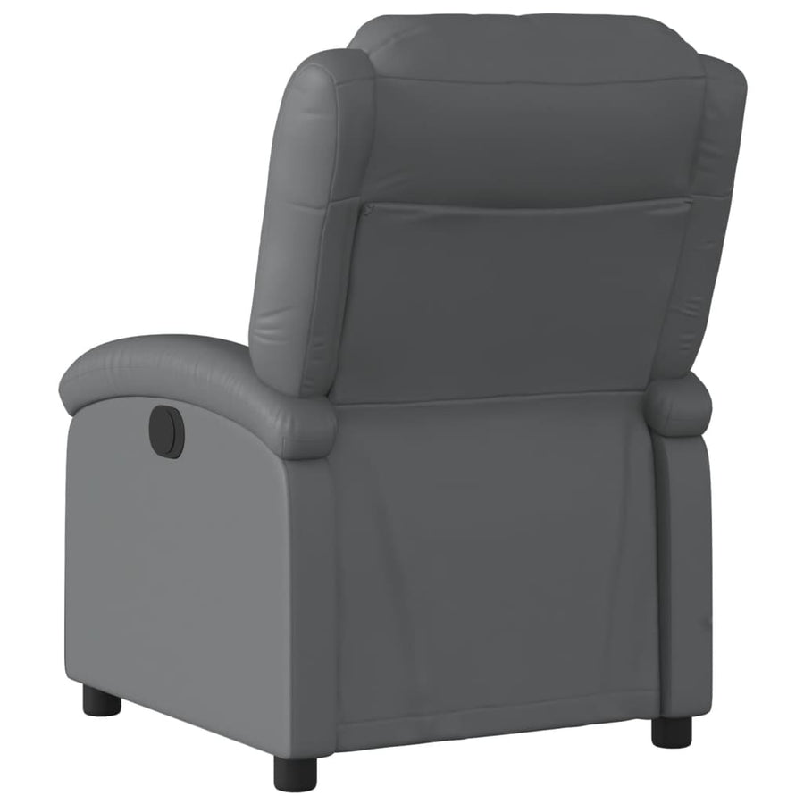 Relaxfauteuil grijs kunstleer