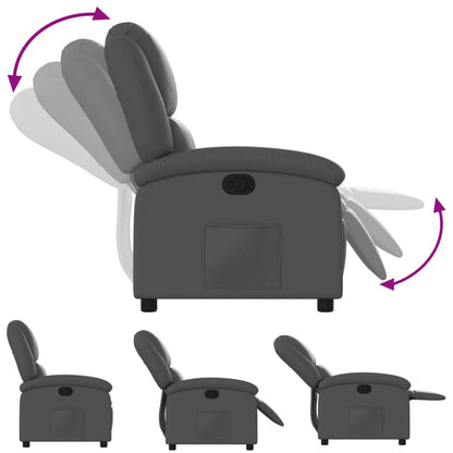Relaxfauteuil grijs kunstleer