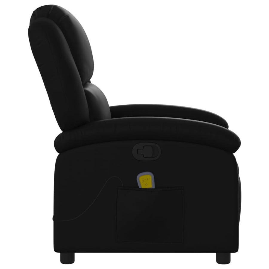 Massagestoel van zwart kunstleer