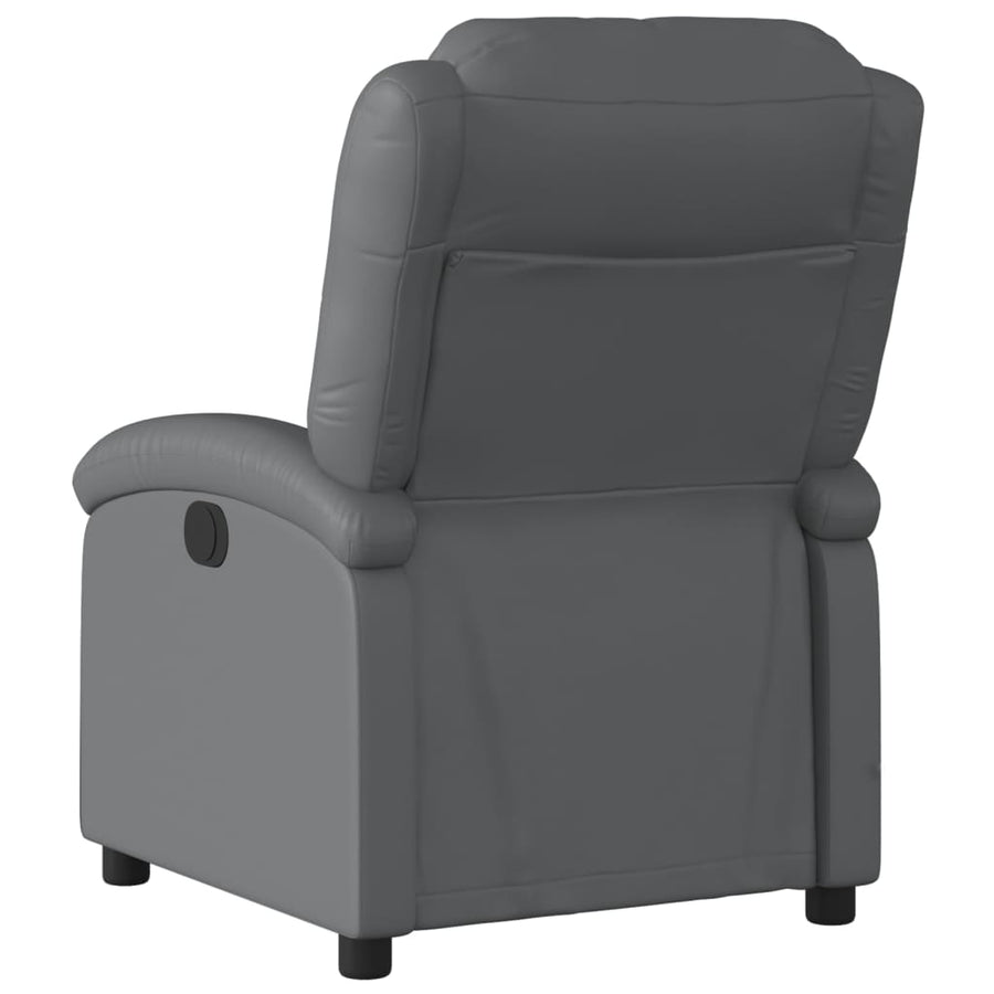 Massagestoel van grijs kunstleer