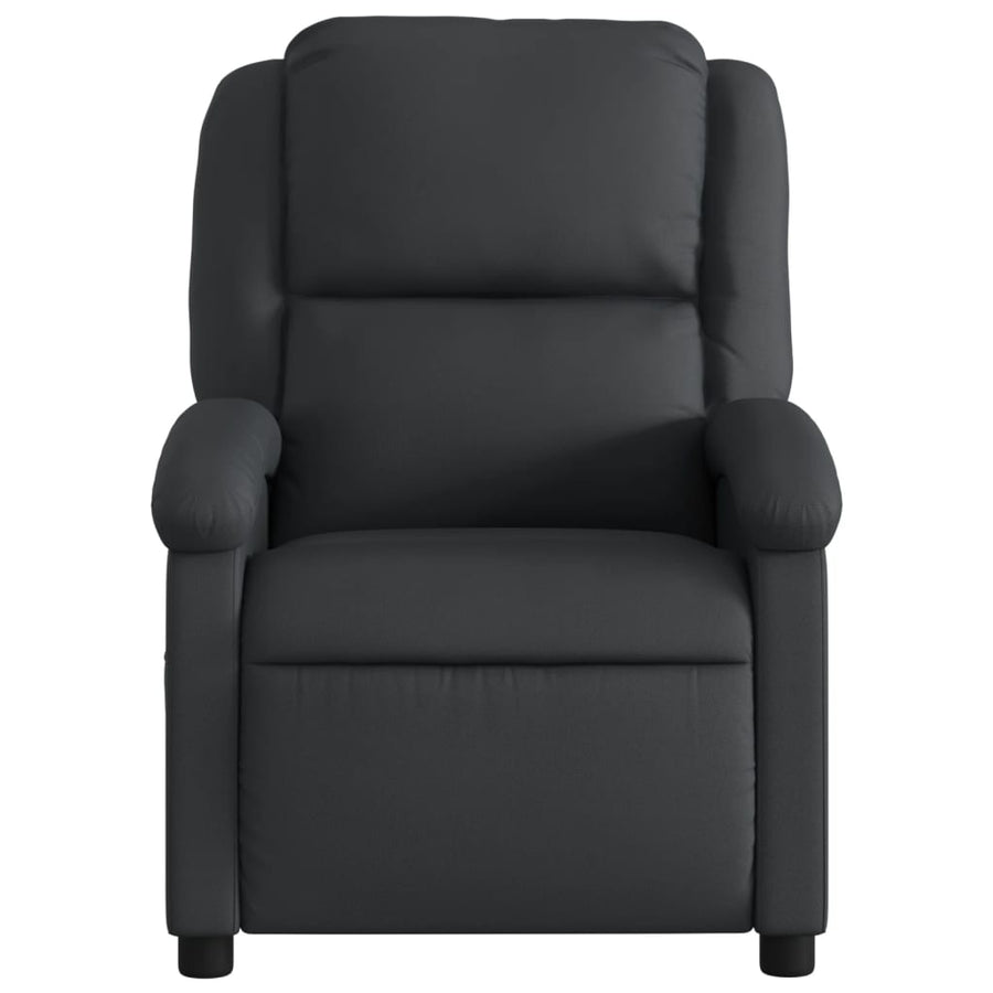 Relaxfauteuil Zwart Echt Leer