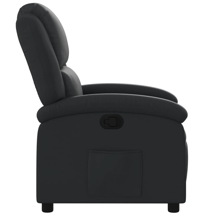 Relaxfauteuil Zwart Echt Leer