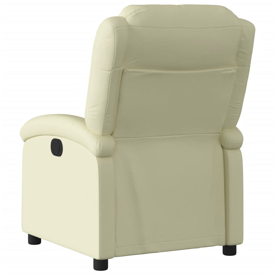 Relaxfauteuil crèmekleurig echt leer