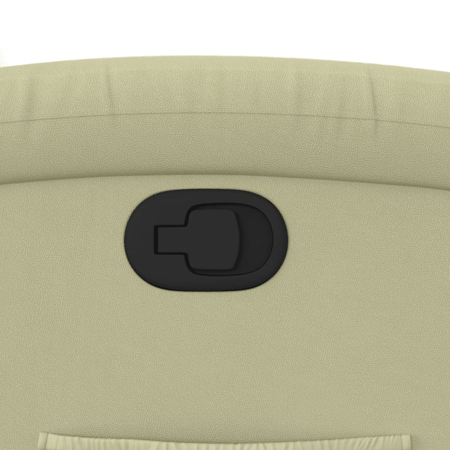Relaxfauteuil crèmekleurig echt leer