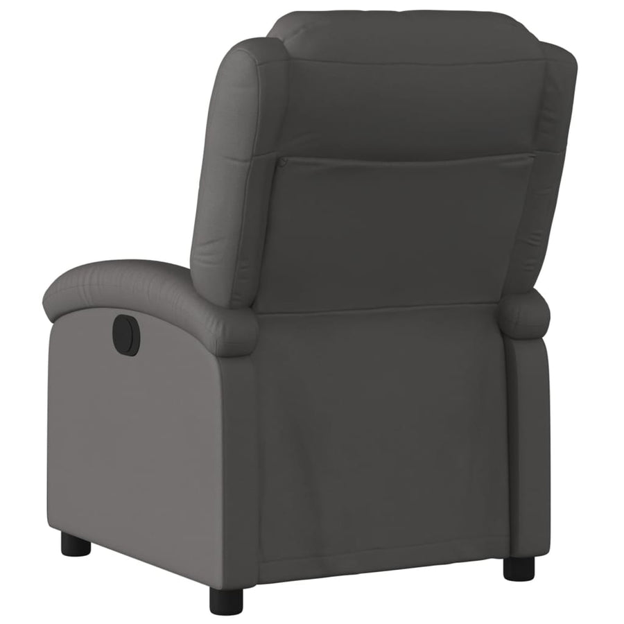 Relaxfauteuil Grijs Echt Leer