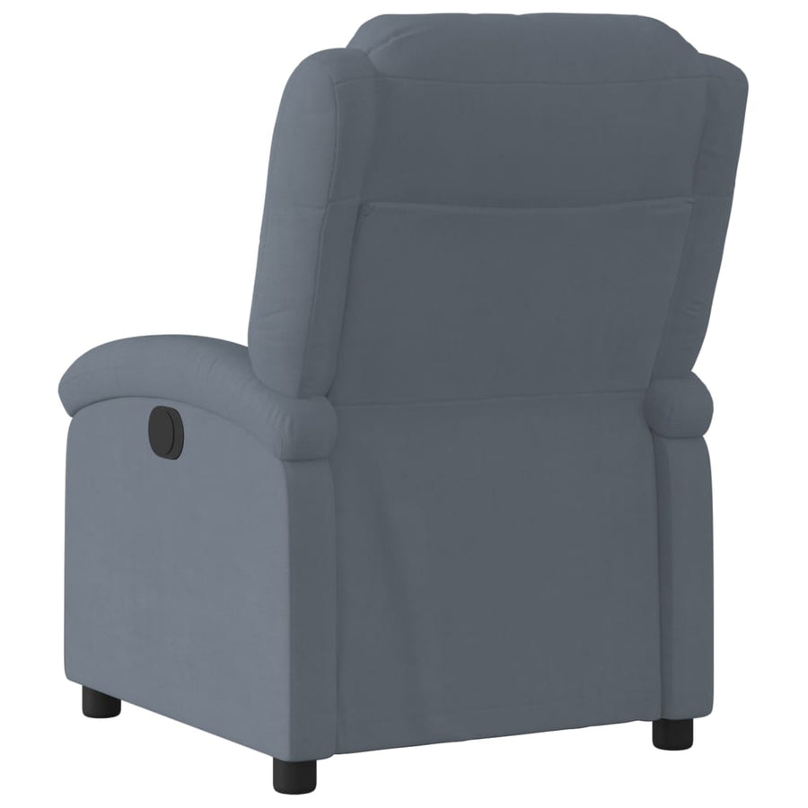 Relaxfauteuil Donkergrijs Fluweel