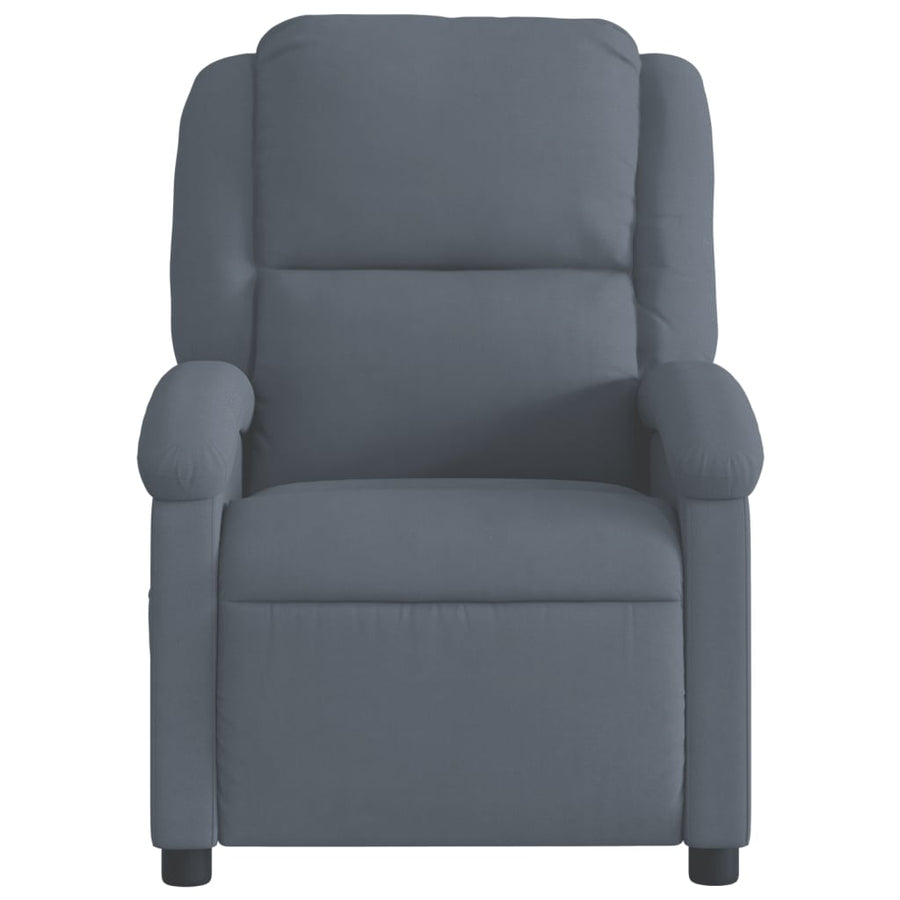 Relaxfauteuil Donkergrijs Fluweel