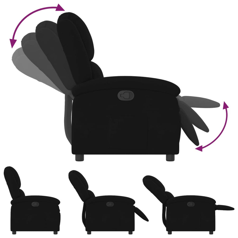Relaxfauteuil Zwart Fluweel