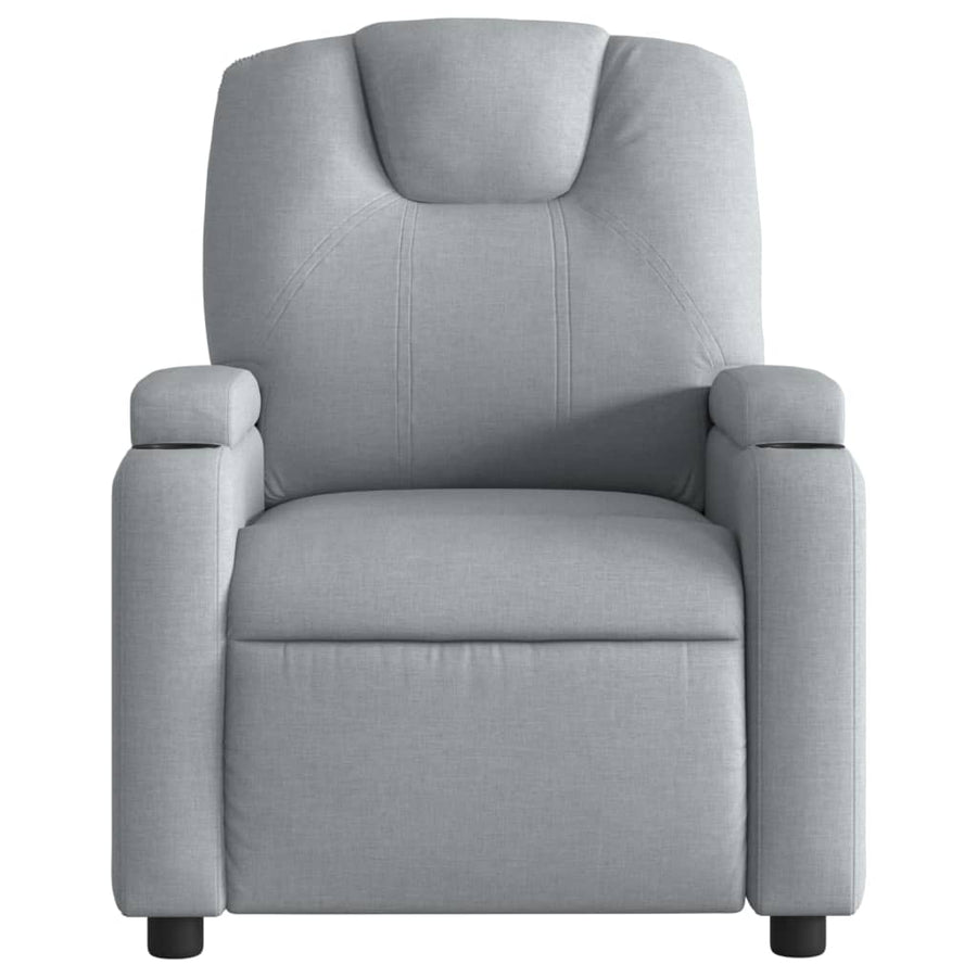 Relaxfauteuil lichtgrijze stof