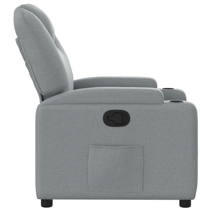 Relaxfauteuil lichtgrijze stof