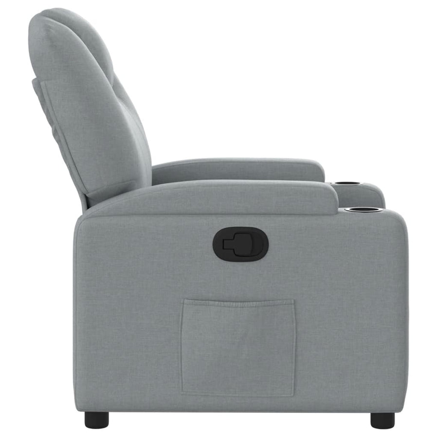 Relaxfauteuil lichtgrijze stof