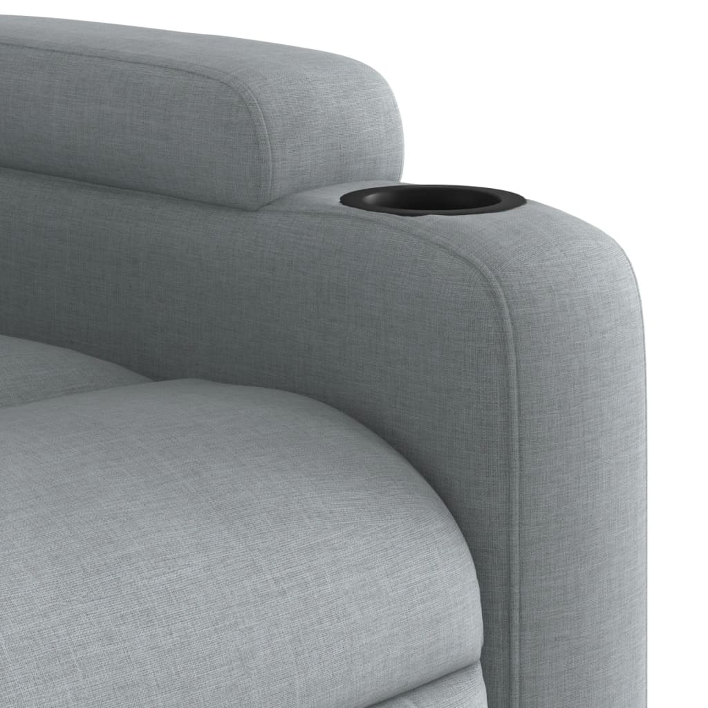 Relaxfauteuil lichtgrijze stof