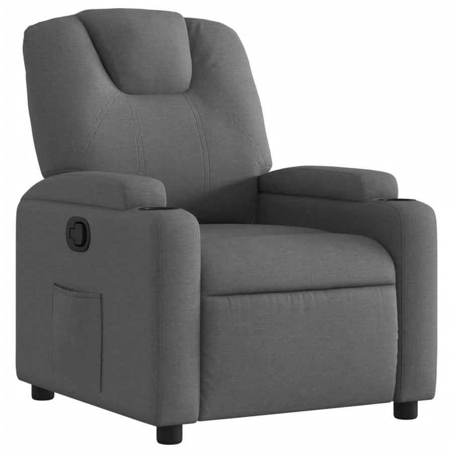 Relaxfauteuil Donkergrijze Stof