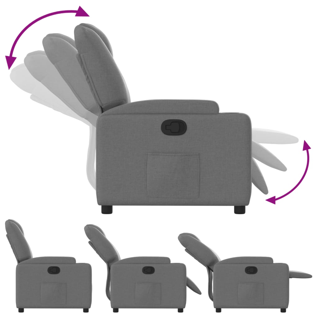 Relaxfauteuil Donkergrijze Stof