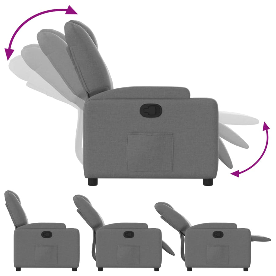 Relaxfauteuil Donkergrijze Stof