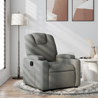 Relaxfauteuil donkergrijs stof