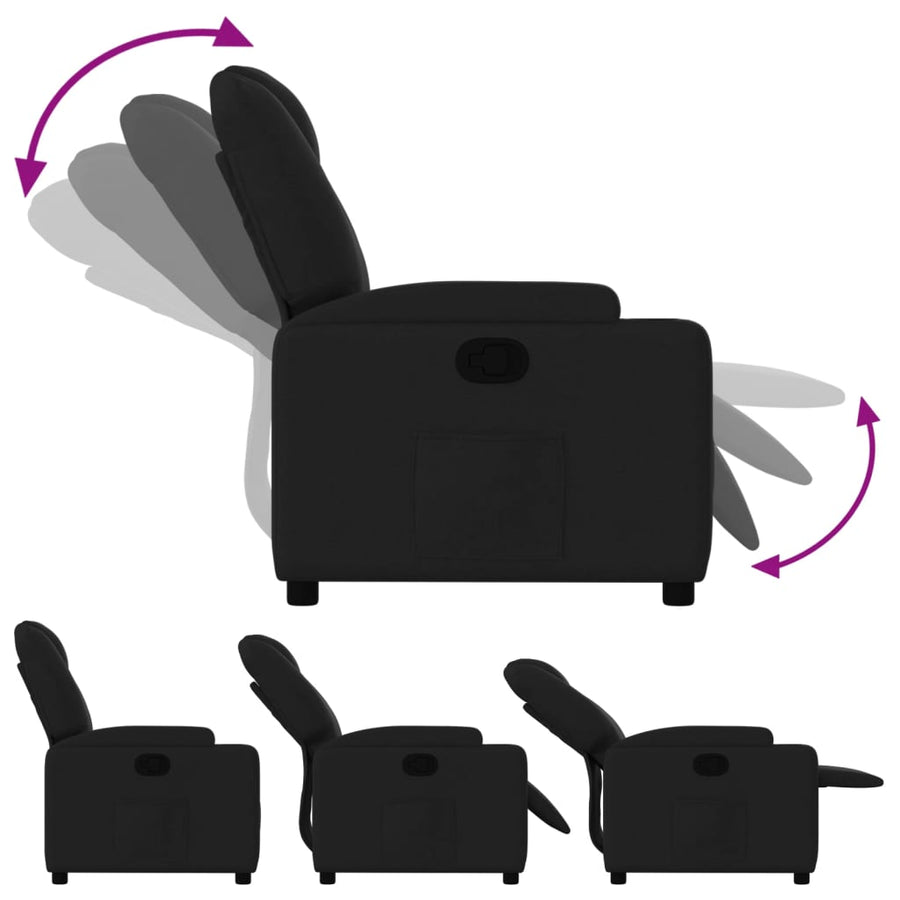 Relaxfauteuil Zwarte Stof