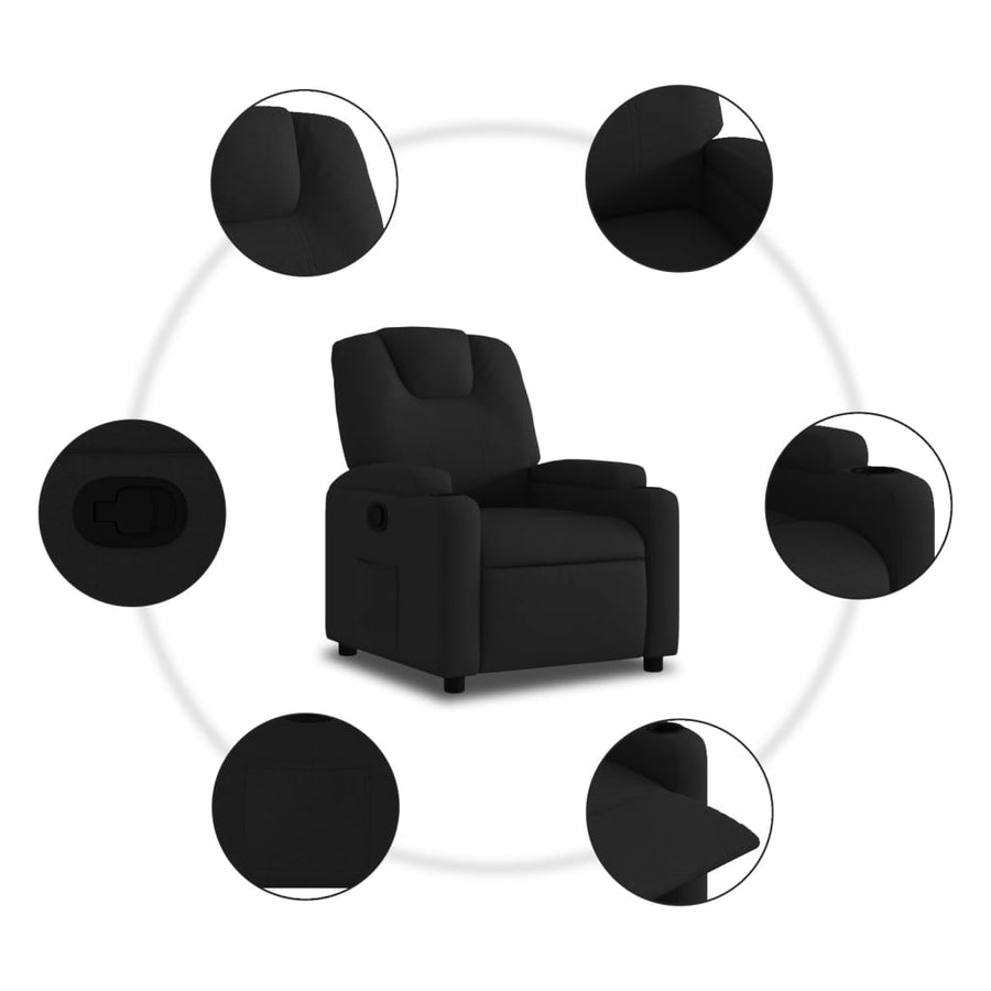 Relaxfauteuil Zwarte Stof