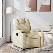 Relaxfauteuil crème stof