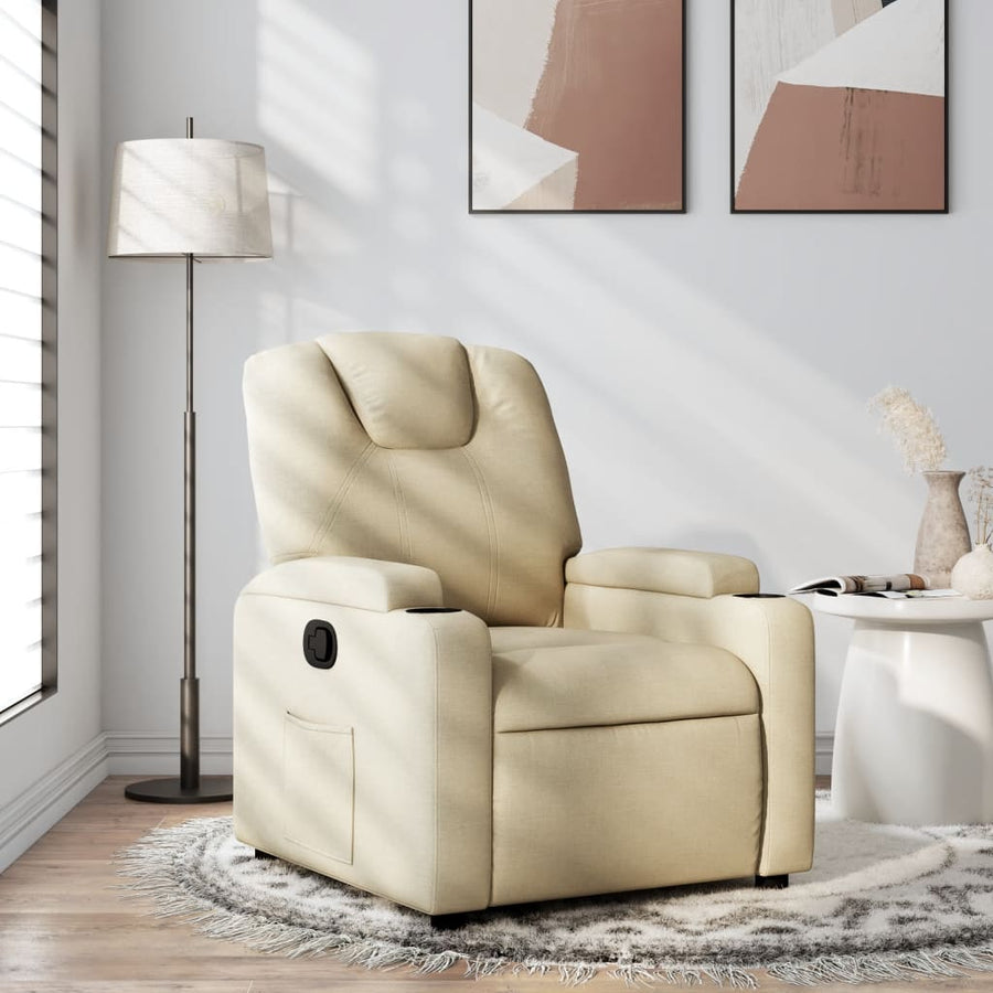 Relaxfauteuil Crème Stof