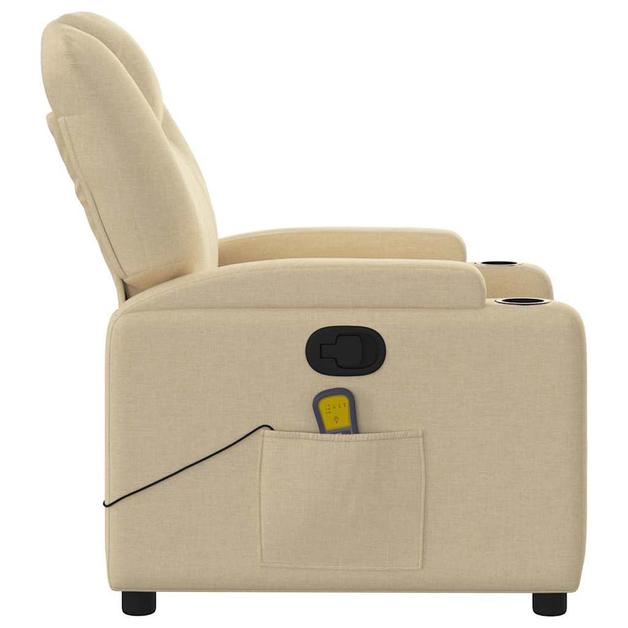 Massagestoel Crème Stof