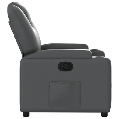 Relaxfauteuil grijs kunstleer