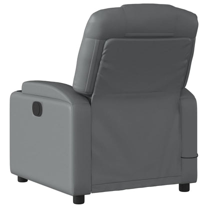 Massagestoel van grijs kunstleer