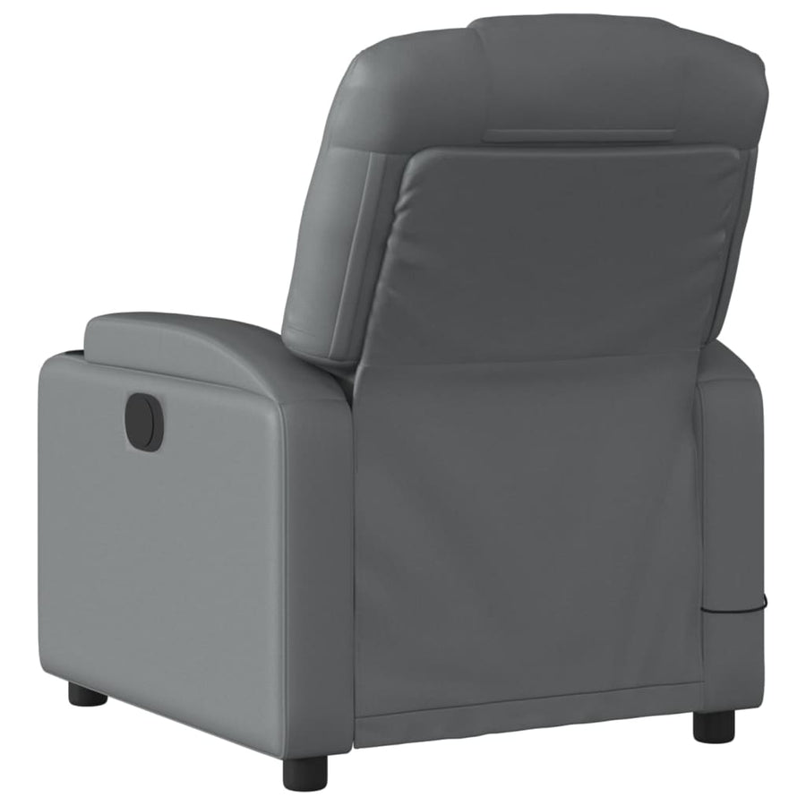 Massagestoel van grijs kunstleer