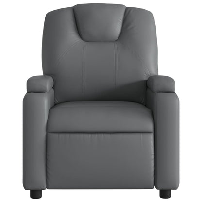 Massagestoel van grijs kunstleer