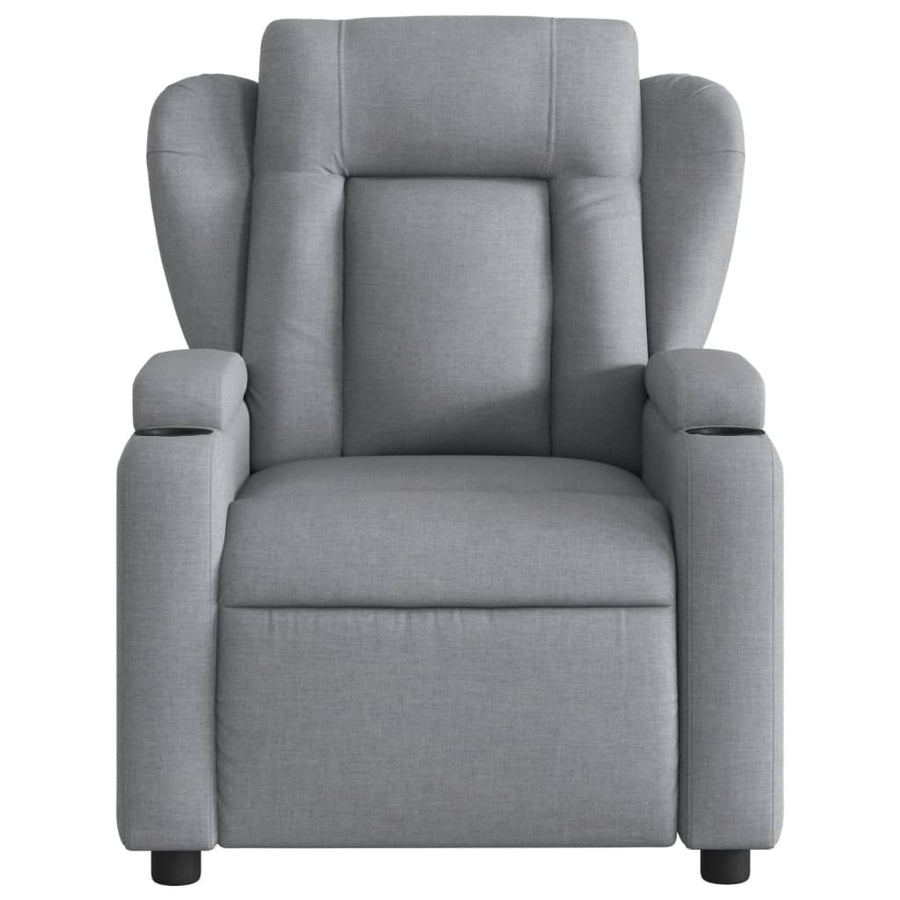 Relaxfauteuil lichtgrijze stof