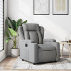 Relaxfauteuil lichtgrijs stof 110 kg