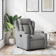 Relaxfauteuil lichtgrijs stof 110 kg